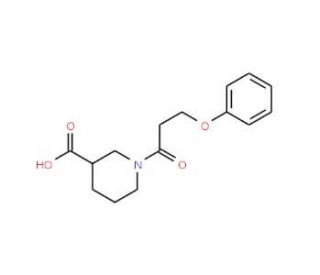 1-(3-phenoxypropanoyl)piperidine-3-carboxylic acid - chemical structure image