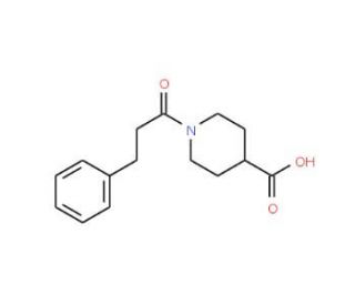 1-(3-phenylpropanoyl)piperidine-4-carboxylic acid - chemical structure image