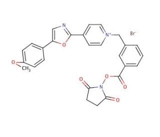 1-[3-(Succinimidyloxycarbonyl)benzyl]-4-[5-(4-methoxyphenyl)-2-oxazolyl]pyridinium bromide (CAS 155862-95-6) - chemical struc