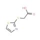 (1,3-thiazol-2-ylthio)acetic acid (CAS 5685-16-5) - chemical structure image