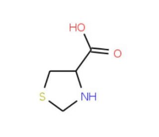 1,3-Thiazolidine-4-carboxylic acid (CAS 444-27-9) - chemical structure image
