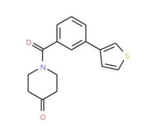 1-(3-Thiophen-3-yl-benzoyl)-piperidin-4-one (CAS 886363-42-4) - chemical structure image