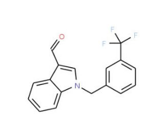1-[3-(Trifluoromethyl)benzyl]-1H-indole-3-carbaldehyde - chemical structure image