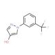 1-[3-(Trifluoromethyl)phenyl]-1H-pyrazol-4-ol (CAS 77458-38-9) - chemical structure image