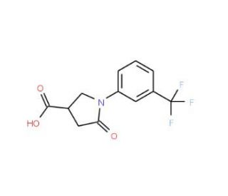 1-[3-(Trifluoromethyl)phenyl]-2-pyrrolidone-4-carboxylic acid - chemical structure image