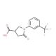 1-[3-(Trifluoromethyl)phenyl]-2-pyrrolidone-4-carboxylic acid - chemical structure image