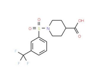 1-{[3-(trifluoromethyl)phenyl]sulfonyl}piperidine-4-carboxylic acid - chemical structure image