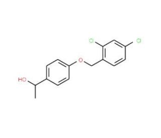 1-{4-[(2,4-Dichlorobenzyl)oxy]phenyl}-1-ethanol (CAS 61292-28-2) - chemical structure image