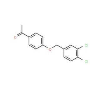 1-{4-[(3,4-Dichlorobenzyl)oxy]phenyl}-1-ethanone (CAS 170916-55-9) - chemical structure image