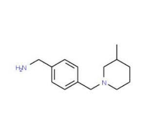 1-{4-[(3-methylpiperidin-1-yl)methyl]phenyl}methanamine - chemical structure image