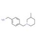 1-{4-[(3-methylpiperidin-1-yl)methyl]phenyl}methanamine - chemical structure image