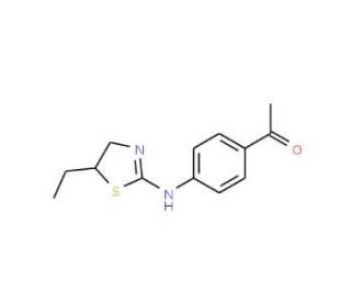 1-{4-[(5-ethyl-4,5-dihydro-1,3-thiazol-2-yl)amino]phenyl}ethanone - chemical structure image