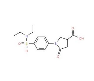 1-{4-[(diethylamino)sulfonyl]phenyl}-5-oxopyrrolidine-3-carboxylic acid - chemical structure image