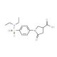1-{4-[(diethylamino)sulfonyl]phenyl}-5-oxopyrrolidine-3-carboxylic acid - chemical structure image
