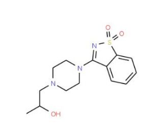 1-[4-(1,1-dioxido-1,2-benzisothiazol-3-yl)piperazin-1-yl]propan-2-ol - chemical structure image