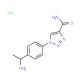 1-[4-(1-aminoethyl)phenyl]-1H-1,2,3-triazole-4-carboxamide hydrochloride - chemical structure image
