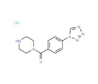 1-[4-(1H-tetrazol-1-yl)benzoyl]piperazine hydrochloride (CAS 1170474-58-4) - chemical structure image