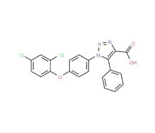 1-[4-(2,4-Dichlorophenoxy)phenyl]-5-phenyl-[1,2,3]triazole-4-carboxylic acid - chemical structure image