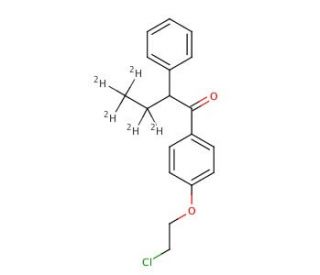 1-[4-(2-Chloroethoxy)phenyl]-2-(ethyl-d5)-2-phenylethanone (CAS 157738-48-2) - chemical structure image