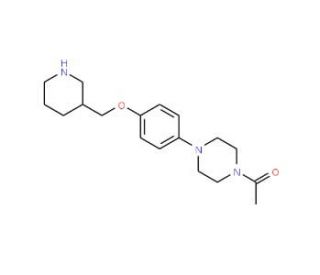 1-{4-[4-(3-Piperidinylmethoxy)phenyl]-1-piperazinyl}-1-ethanone - chemical structure image