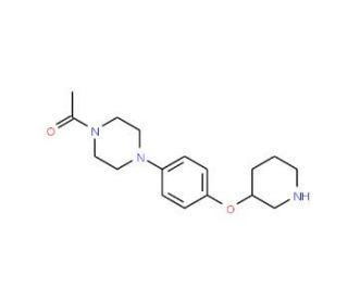 1-{4-[4-(3-Piperidinyloxy)phenyl]-1-piperazinyl}-1-ethanone - chemical structure image
