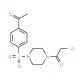1-(4-{[4-(chloroacetyl)piperazin-1-yl]sulfonyl}phenyl)ethanone (CAS 879319-23-0) - chemical structure image