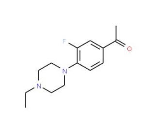 1-[4-(4-ethylpiperazin-1-yl)-3-fluorophenyl]ethanone - chemical structure image