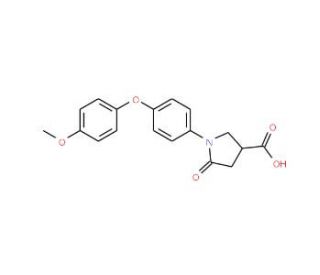 1-[4-(4-methoxyphenoxy)phenyl]-5-oxopyrrolidine-3-carboxylic acid - chemical structure image