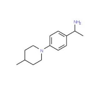 1-[4-(4-Methyl-piperidin-1-yl)-phenyl]-ethylamine (CAS 869945-55-1) - chemical structure image