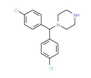 1-(4,4&prime;-Dichlorobenzhydryl)piperazine (CAS 27469-61-0) - chemical structure image