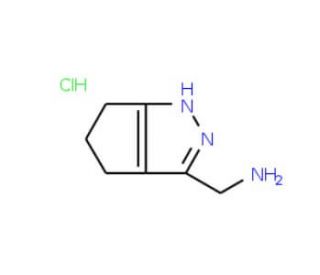 (1,4,5,6-Tetrahydrocyclopenta[c]pyrazol-3-ylmethyl)amine hydrochloride - chemical structure image