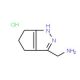 (1,4,5,6-Tetrahydrocyclopenta[c]pyrazol-3-ylmethyl)amine hydrochloride - chemical structure image