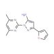 1-(4,6-dimethylpyrimidin-2-yl)-3-(2-furyl)-1H-pyrazol-5-amine - chemical structure image