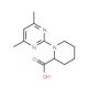 1-(4,6-Dimethylpyrimidin-2-yl)piperidine-2-carboxylic acid - chemical structure image