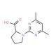 1-(4,6-Dimethylpyrimidin-2-yl)pyrrolidine-2-carboxylic acid - chemical structure image