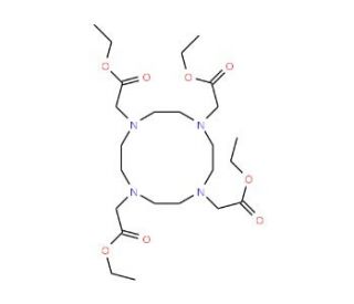 1,4,7,10-Tetrakis(ethoxycarbonylmethyl)-1,4,7,10-tetraazacyclododecane (CAS 137076-50-7) - chemical structure image
