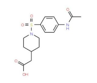 (1-{[4-(Acetylamino)phenyl]sulfonyl}piperidin-4-yl)acetic acid - chemical structure image