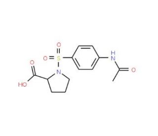 1-{[4-(acetylamino)phenyl]sulfonyl}pyrrolidine-2-carboxylic acid (CAS 64527-22-6) - chemical structure image