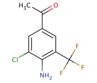 1-[4-Amino-3-chloro-5-(trifluoromethyl)phenyl]ethanone - chemical structure image