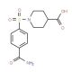 1-{[4-(aminocarbonyl)phenyl]sulfonyl}piperidine-4-carboxylic acid - chemical structure image