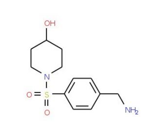 1-{[4-(aminomethyl)phenyl]sulfonyl}piperidin-4-ol - chemical structure image