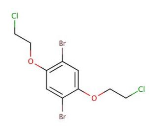 1,4-Bis(2-chloroethoxy)-2,5-dibromobenzene - chemical structure image