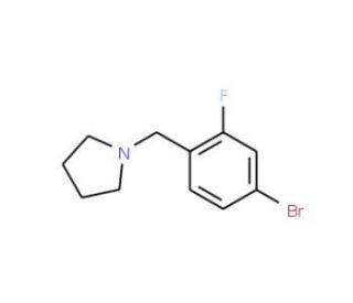 1-(4-Bromo-2-fluorobenzyl)pyrrolidine (CAS 283173-83-1) - chemical structure image