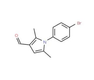 1-(4-Bromo-phenyl)-2,5-dimethyl-1H-pyrrole-3-carbaldehyde (CAS 347331-78-6) - chemical structure image