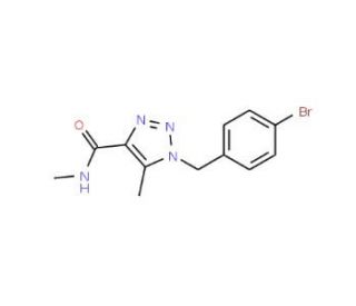 1-(4-Bromobenzyl)-N,5-dimethyl-1H-1,2,3-triazole-4-carboxamide - chemical structure image