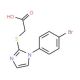 {[1-(4-bromophenyl)-1H-imidazol-2-yl]thio}acetic acid - chemical structure image
