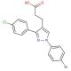 1-(4-Bromophenyl)-3-(4-chlorophenyl)pyrazole-4-propionic acid (CAS 870704-03-3) - chemical structure image