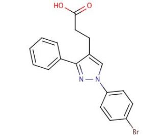 1-(4-Bromophenyl)-3-phenylpyrazole-4-propionic acid (CAS 75821-70-4) - chemical structure image