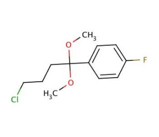1-(4-Chloro-1,1-dimethoxybutyl)-4-fluorobenzene (CAS 57390-39-3) - chemical structure image