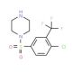 1-{[4-chloro-3-(trifluoromethyl)phenyl]sulfonyl}piperazine - chemical structure image